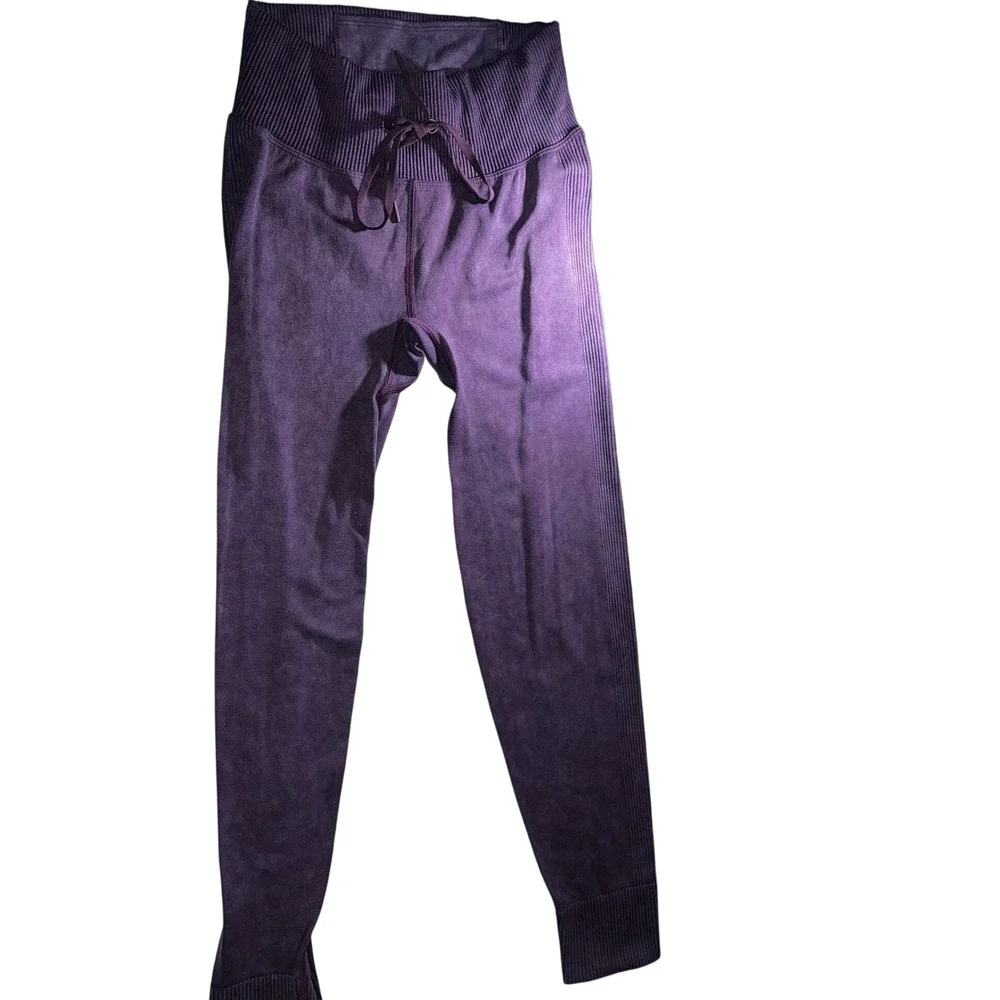 Victoria Secret PINK Seamless High Waist Drawstring Leggings Purple Small - Picture 3 of 8